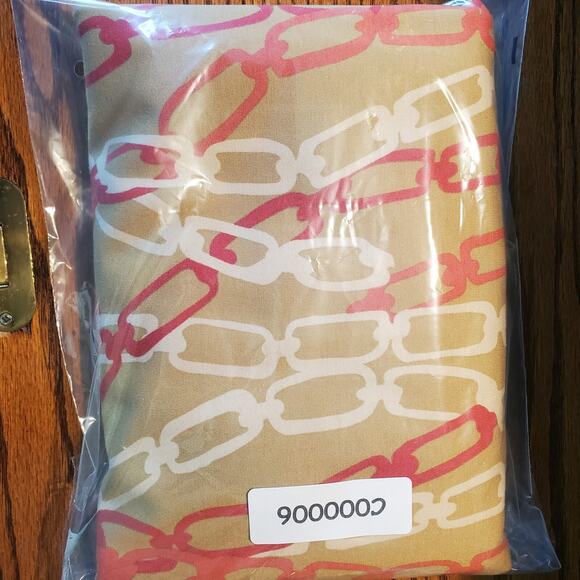 J. McLaughlin Sleeveless Dress Size M Tan Red Chain Print Stretch Sheath 40" - Picture 9 of 9